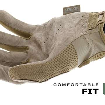 Mechanix Wear: Tactical Specialty 0.5mm High-Dexterity Work Gloves with Secure Fit and Precision Feel, Tactical Gloves for Airsoft, Paintball, Utility Use, Gloves for Men (Brown, Medium)