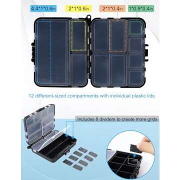 Hlotmeky Small Tackle Box Organizer 4 Pack Mini Tackle Boxes Plastic Fishing Organizer Tackle Storage Containers Kayak Fly Boxes