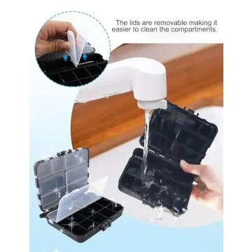 Hlotmeky Small Tackle Box Organizer 4 Pack Mini Tackle Boxes Plastic Fishing Organizer Tackle Storage Containers Kayak Fly Boxes