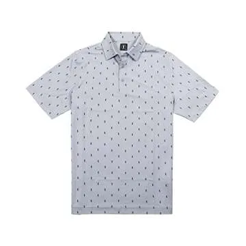 U Suck at Golf Men’s Golf Polo - Dry Fit Golf Polo Shirts for Men - High Performance Golf Club Apparel Company (Here for Beer Grey, Large)