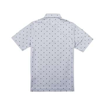 U Suck at Golf Men’s Golf Polo - Dry Fit Golf Polo Shirts for Men - High Performance Golf Club Apparel Company (Here for Beer Grey, Large)