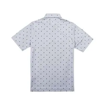 U Suck at Golf Men’s Golf Polo - Dry Fit Golf Polo Shirts for Men - High Performance Golf Club Apparel Company (Here for Beer Grey, Large)