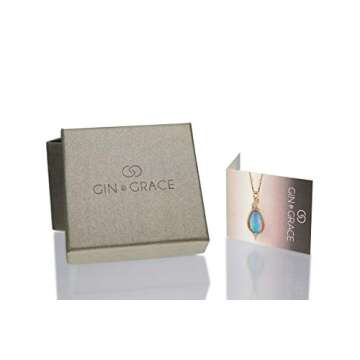 Gin & Grace Sapphire Engagement Ring in 10K Gold