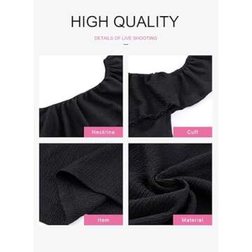 Dokotoo Ladies Tops and Blouses One Shoulder Sexy Blouses for Women 2025 Fashion Date Night Party Cold Shoulder Shirred Neck Ruffle Black Tank Tops X-Large