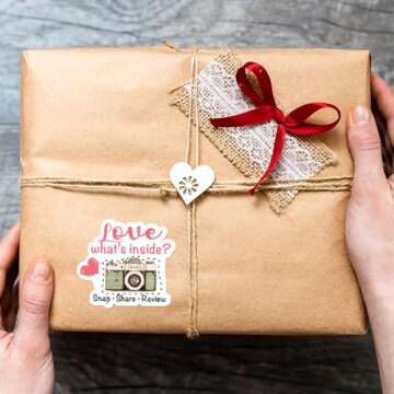 Littlefa Camera & Bakery Stickers - 500 PCS Packaging, Snap & Share for Business & Gifts