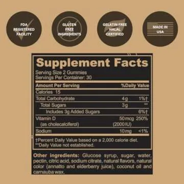 Black Girl Vitamins - Vitamin D3 Gummies, for Immune, Energy, and Bone Support, 2000IU (50mcg) Vitamin D per Serving, Gluten-Free Vitamin D Gummies (Multi-Flavored), 60ct