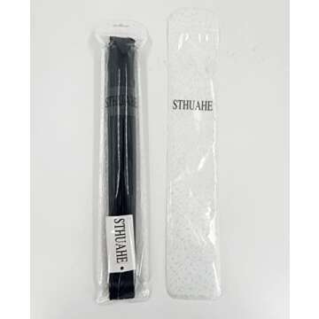 STHUAHE Large Folding Fans Rave Hand Fans Festival Fans for Women Men, Chinese Japanes Hand Held Folding Fan for Music Festival, EDM, Performance, Gifts, Party, Decoration (Black)