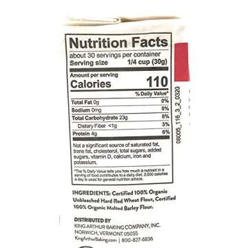 King Arthur Organic All-Purpose Flour for Sweet & Savory Bakes