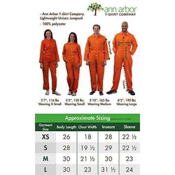 Ann Arbor T-shirt Co. Unisex Prisoner Jumpsuit Costume