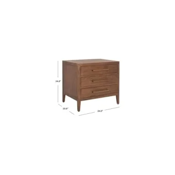Stylish SAFAVIEH 3-Drawer Nightstand Fully Assembled