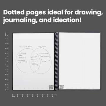 Rocketbook Core Reusable Spiral Notebook, Letter Size 8.5x11, Day Dream - Dotted Pages, App-Connected, Erasable, Durable Cover, Ideal for School, Work, and Creative Projects