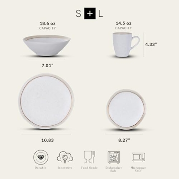 Elegant Stone + Lain Clara 32-Piece Dinnerware Set