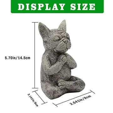 Meditating Dog Statue Buddha - Zen Bulldog Garden Decor