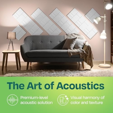 Ekkogo Acoustic Panels 12-Pack - Stylish Soundproof Wall Art for Your Home & Office