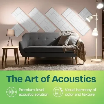 Ekkogo Acoustic Panels 12-Pack - Stylish Soundproof Wall Art for Your Home & Office