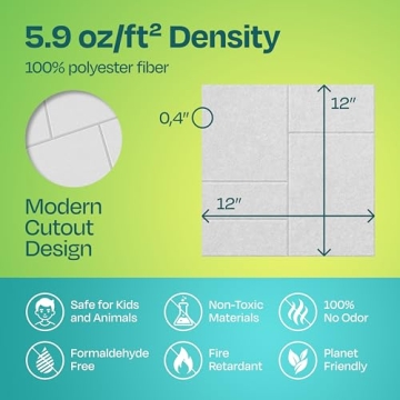 Ekkogo 12-Pack Acoustic Soundproof Panels for Stylish Spaces