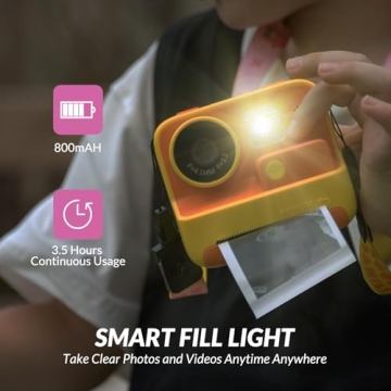 Mafiti Kids Instant Print Camera 48MP Fun Toy for Kids