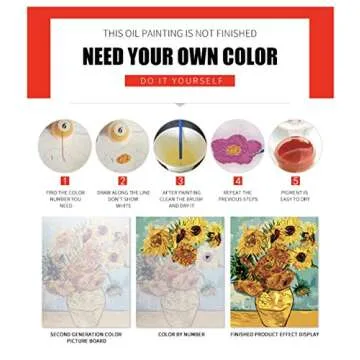 COLORMAIZE DIY Paint by Numbers Kit for Kids & Adults, Rolled Creases-Free Canvas Oil Painting, Paint by Numbers for Adults with Paint Brushes, Acrylic Paints 16" W x 20" L - Night Venice