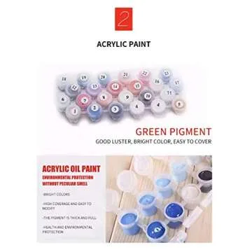 COLORMAIZE DIY Paint by Numbers Kit for Kids & Adults, Rolled Creases-Free Canvas Oil Painting, Paint by Numbers for Adults with Paint Brushes, Acrylic Paints 16" W x 20" L - Night Venice