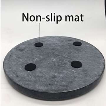 Natural Marble Tray - Elegant 8" Round Decorative Tray