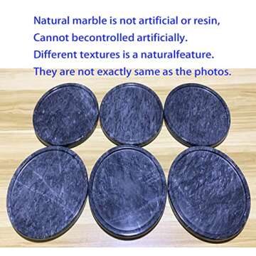 Natural Marble Tray - Elegant 8" Round Decorative Tray