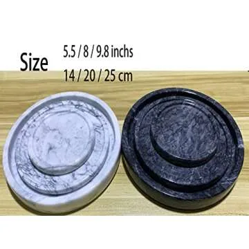 Natural Marble Tray - Elegant 8" Round Decorative Tray