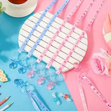Cute Baby Shower Pacifiers Necklace Set for Parties