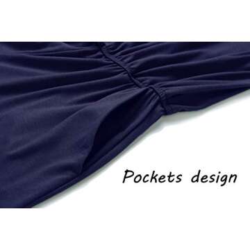 ANRABESS Women's Summer Wrap Jumpsuit Casual Loose Short Sleeve Jumpsuit Rompers with Pockets Elastic Waist Playsuit A205zanglan-S 05