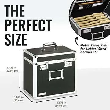 Vaultz Locking File Organizer Box - Secure Document Storage