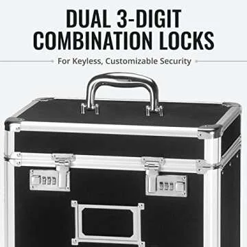 Vaultz Locking File Organizer Box - Secure Document Storage
