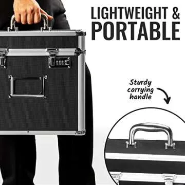 Vaultz Locking File Organizer Box - Secure Document Storage
