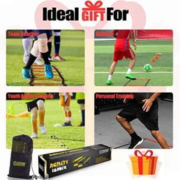 POWER GUIDANCE Agility Ladder 20 Feet with Cones for Enhanced Speed Training