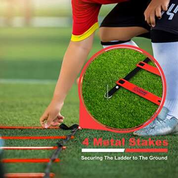 POWER GUIDANCE Agility Ladder for Speed Training - 20 Feet