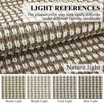 Ileading Brown Runner Rugs for Hallway 2'x8' Non Slip Farmhouse Long Kitchen Floor Mats with Rubber Backing Absorbable Throw Rugs Machine Washable Indoor Decor Carpet for Corridor Petmat Entryway