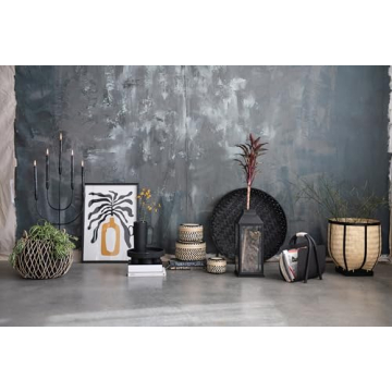 Bloomingville Wood Dessert Pedestal Tray in Elegant Black