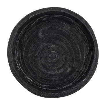 Bloomingville Wood Dessert Pedestal Tray in Elegant Black