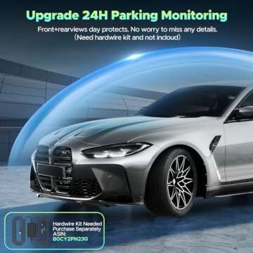 LAMTTO 9.26" Wireless Carplay Touchscreen with Dashcam