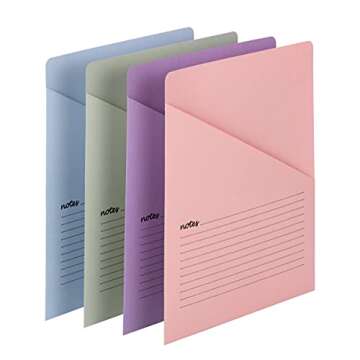 Smead Organized Up Notes Slash File Jacket, Letter Size, Assorted Colors, 12 per Pack (75429)