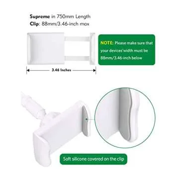 Cell Phone Holder, BENKS Universal Flexible Long Arms Mobile Phone Holder Desktop Bed Lazy Bracket Mobile Stand Support All Mobiles, for Bedroom, Kitchen, Office, Bathroom Etc(Supreme in 900mm Length)