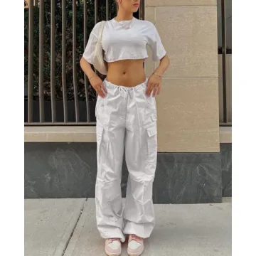 Neyaolk Women's Baggy Cargo Pants for Effortless Style