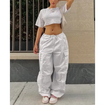 Neyaolk Women's Baggy Cargo Pants for Effortless Style