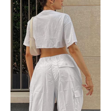 Neyaolk Women's Baggy Cargo Pants for Effortless Style