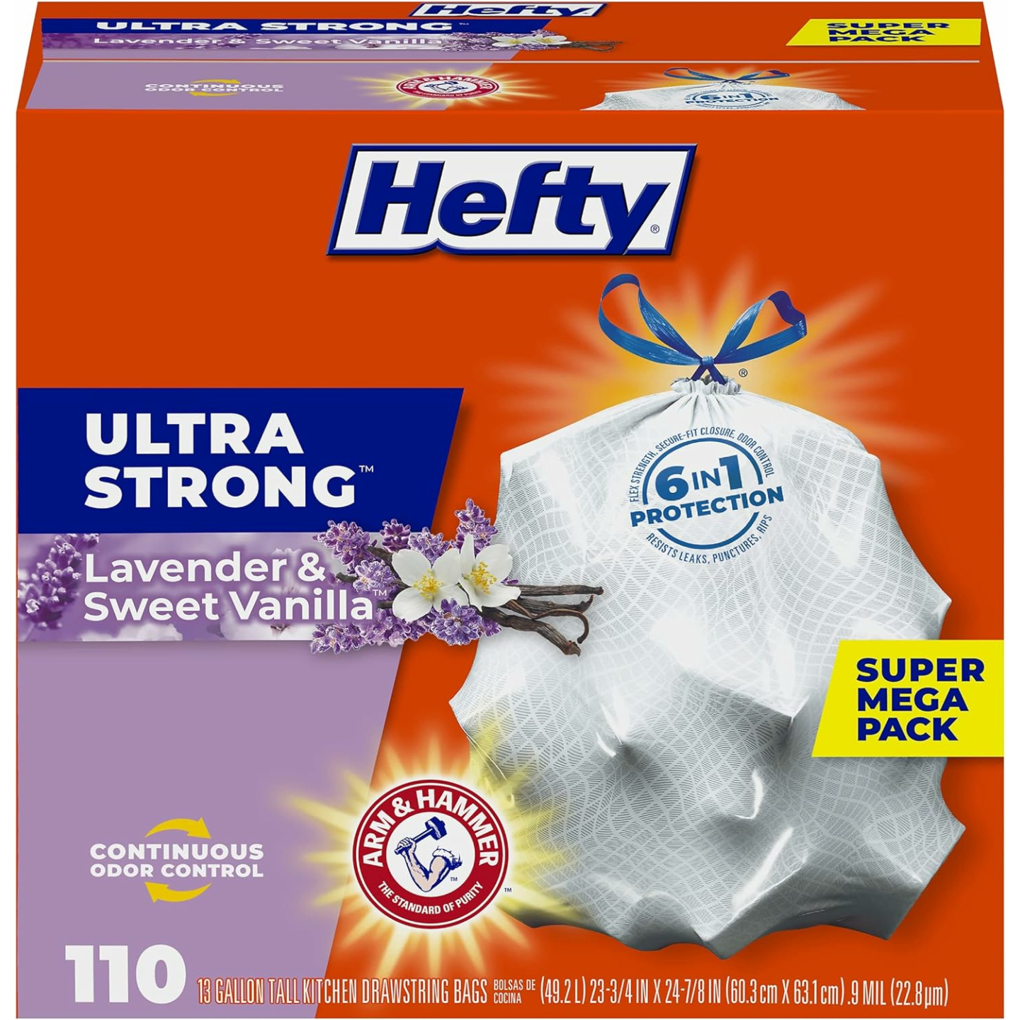 Hefty 13 Gallon Trash Bags - Ultra Strong & Odor Neutralizer