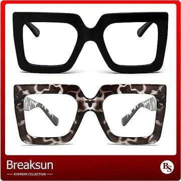 Breaksun Oversized Blue Light Glasses for Women