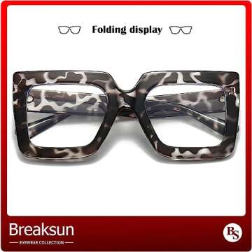 Breaksun Oversized Blue Light Glasses for Women