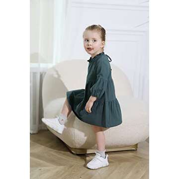 Toddler Baby Girl Dress Long Sleeve Casual Fall Outfit
