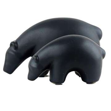 NWFashion Ceramic Animal Figurines Home Decoration Furniture Desktop Display (Black Bear)