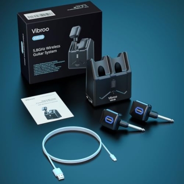 Vibroo Wireless Guitar System with Charging Case