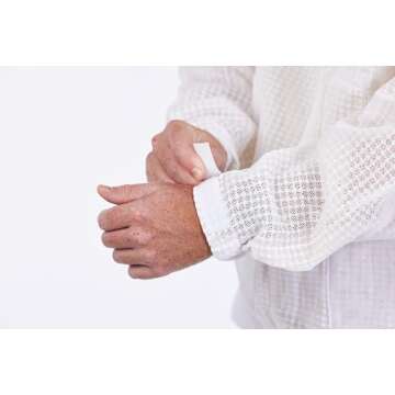 The Ultra Breeze SUIT12_LARGE (TM) Beekeeping Suit with Veil, White