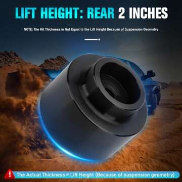 2 inch Rear Leveling Lift Kits for 2009-2018 Dodge Ram 1500 RWD Models, Raise 2 Inch Rear Lift Space...